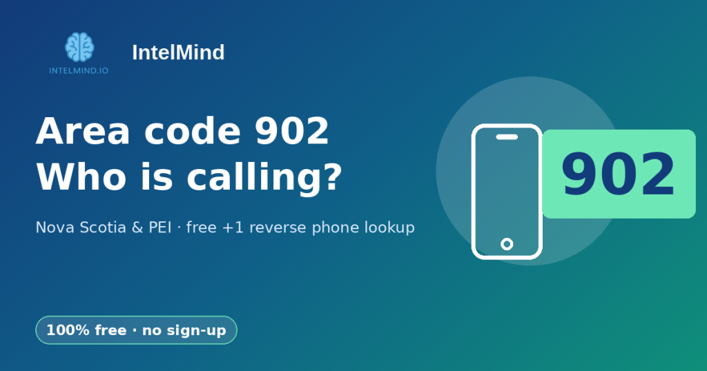 Area code 902 (Nova Scotia & PEI): where it is, local time and who is calling, with a free +1 902 number lookup
